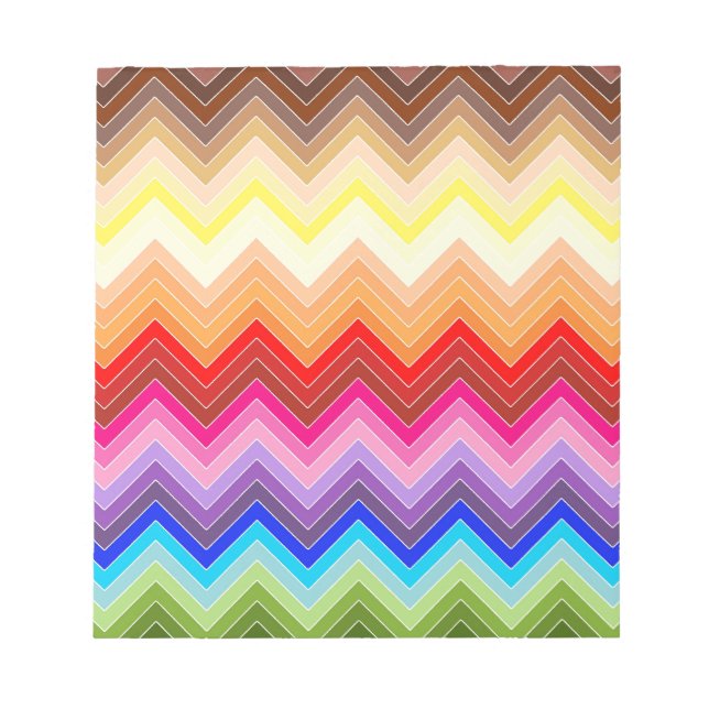 Rainbow Zig Zag Notepad (Front)