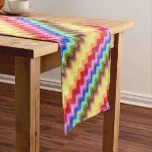 Rainbow Zig Zag Short Table Runner