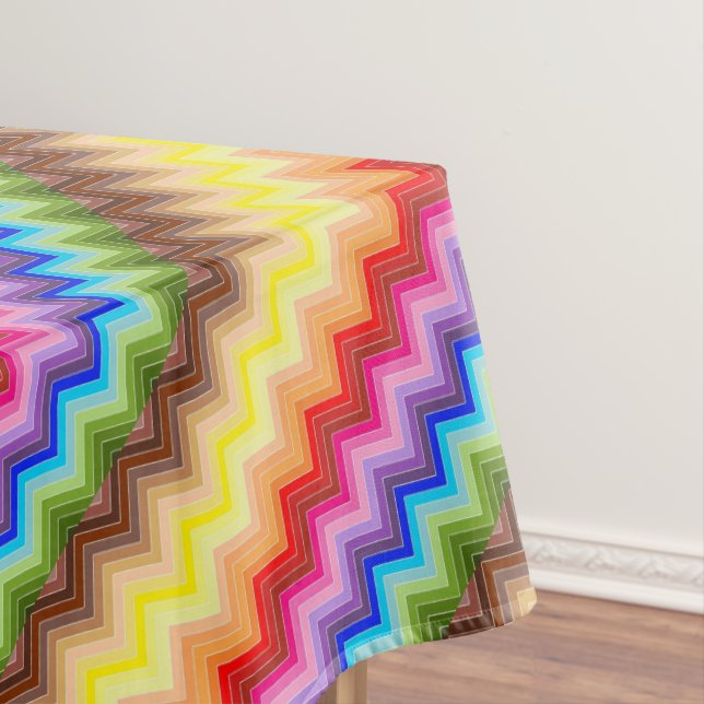 Rainbow Zig Zag Tablecloth (In Situ)