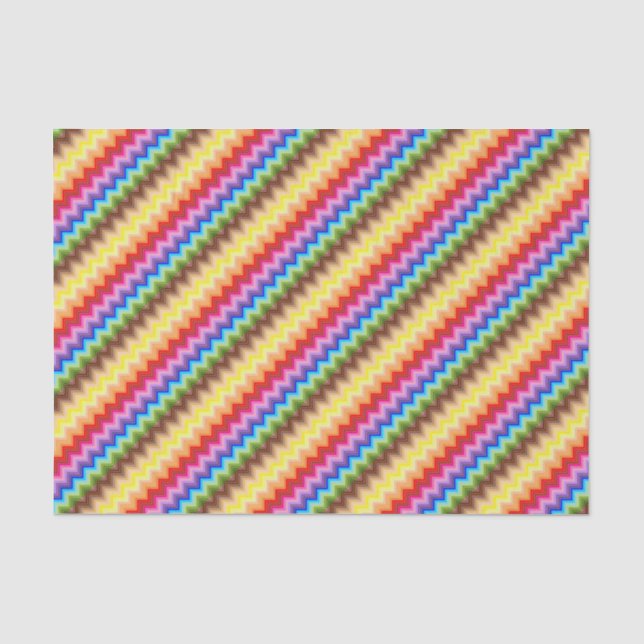 Rainbow Zig Zag Tissue Paper (Front)