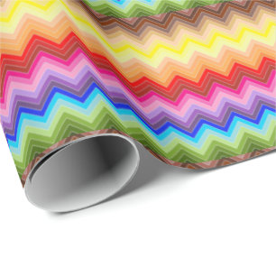 Rainbow Zig Zag Wrapping Paper