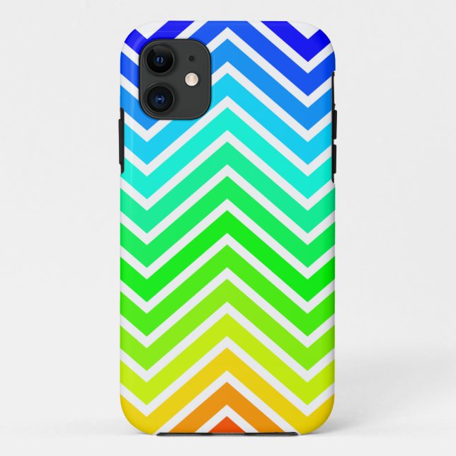 Rainbow Zigzag Case-Mate iPhone Case (Back)