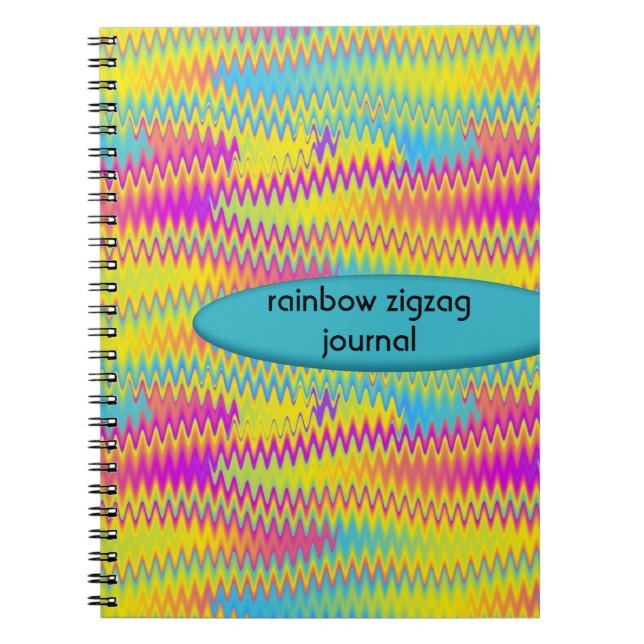 rainbow zigzag notebook (Front)