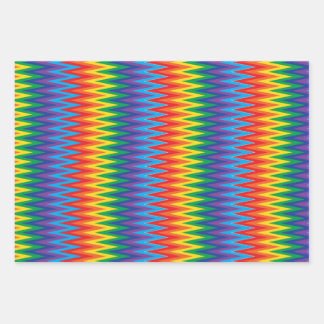 Rainbow Zigzag Pattern Wrapping Paper Sheet