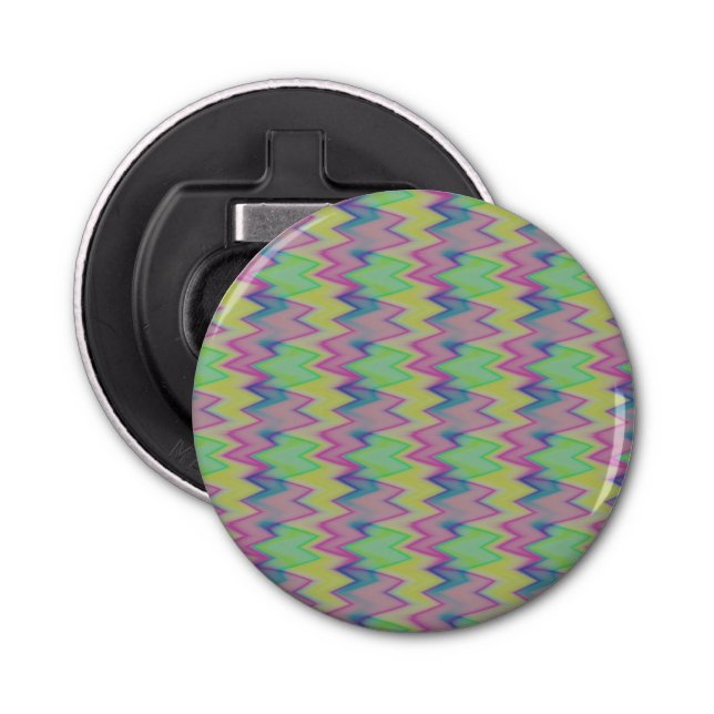 Rainbow Zigzags      Bottle Opener (Front)