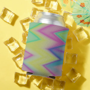 Rainbow Zigzags   Can Cooler