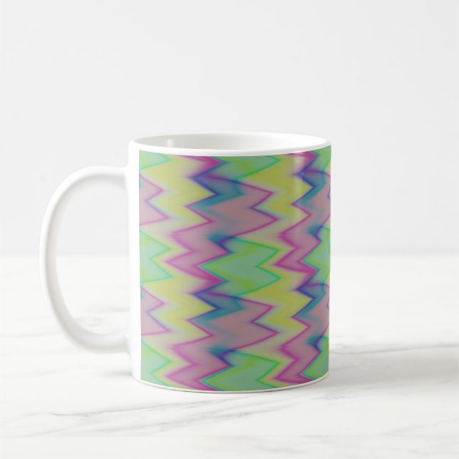 Rainbow Zigzags  Coffee Mug (Left)