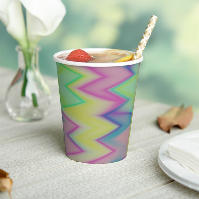 Rainbow Zigzags   Paper Cups (Insitu)