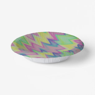 Rainbow Zigzags     Paper Plate