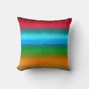 Rainbow Zoomed Stripes Cushion