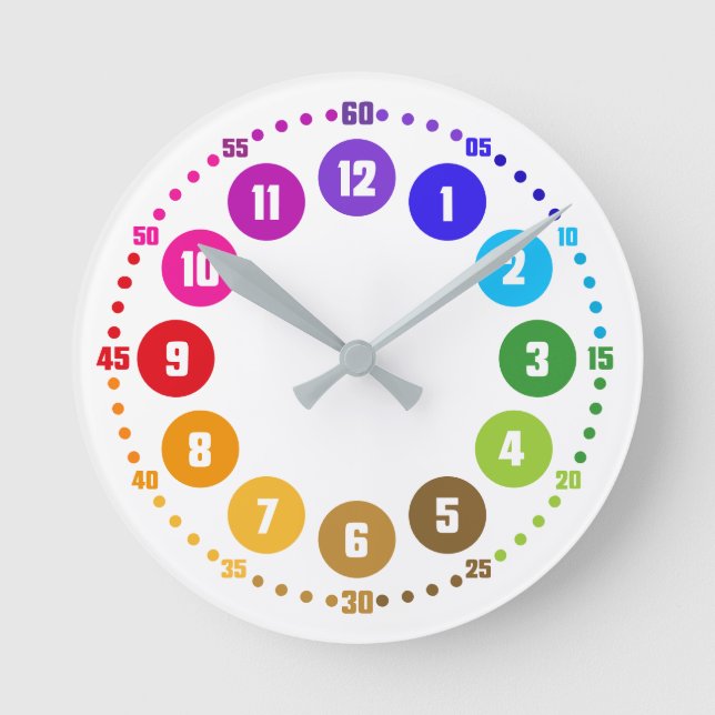 rainbowatch Lernuhr K12-AU-EU Round Clock (Front)