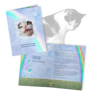 RainbowBridge PetLoss w. your text & photo Card