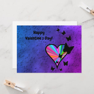 Rainbowheart and Butterfly Card
