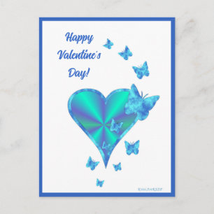 Rainbowheart and Butterfly Postcard