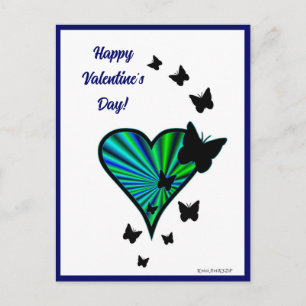Rainbowheart and Butterfly Postcard