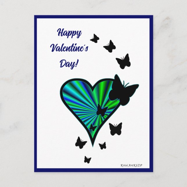 Rainbowheart and Butterfly Postcard (Front)