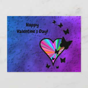 Rainbowheart and Butterfly Postcard