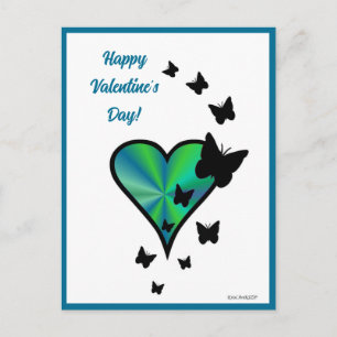 Rainbowheart and Butterfly Postcard