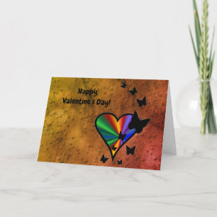 Rainbowheart and Butterfly Thank You Card