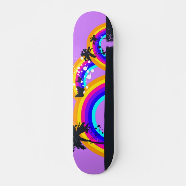 Rainbows and Butterflies Skateboard (Front)