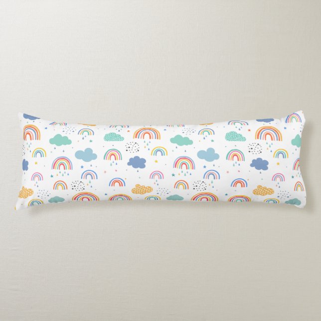 Rainbows and Clouds  Body Cushion (Front)