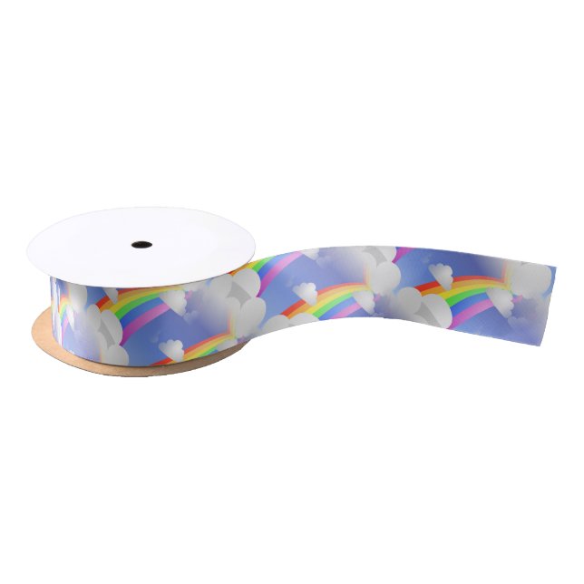 Rainbows and Clouds Ribbon Satin Ribbon (Spool)