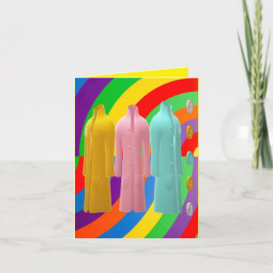 RAINBOWS AND COATS FASHION DESIGN INVITATION