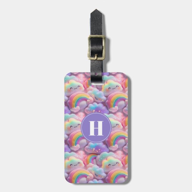 Rainbows and Hearts Luggage Tag (Front Vertical)