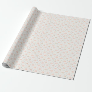 Rainbows and Pink Clouds Pattern Wrapping Paper
