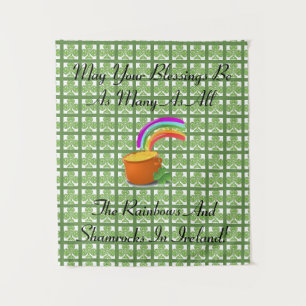 Rainbows And Shamrocks Tapestry