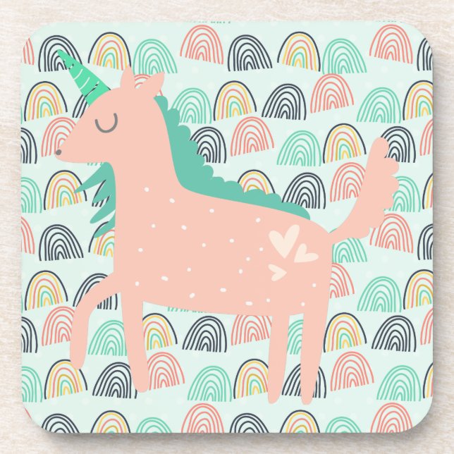 Rainbows and Unicorns Coaster (Front)