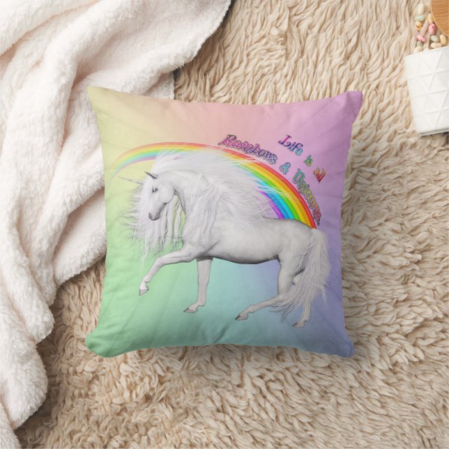 Rainbows and Unicorns Cushion (Blanket)