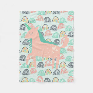 Rainbows and Unicorns Fleece Blanket