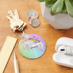 Rainbows and Unicorns Key Ring