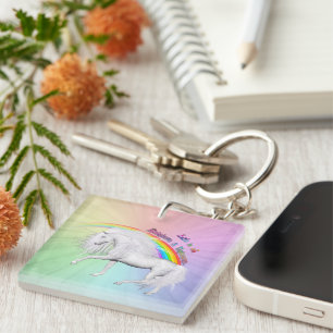 Rainbows and Unicorns Key Ring