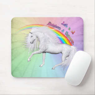 Rainbows and Unicorns Mouse Mat