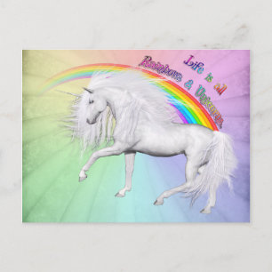 Rainbows and Unicorns Postcard