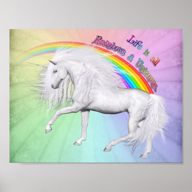 Rainbows and Unicorns Poster (Front)