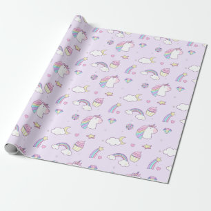 Rainbows and Unicorns Wrapping Paper