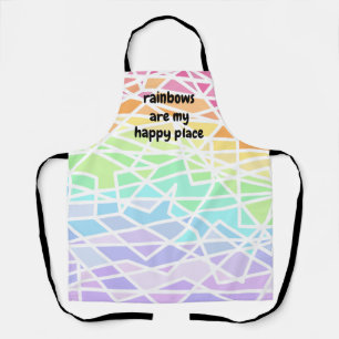 Rainbows are My Happy Place Rainbow Apron