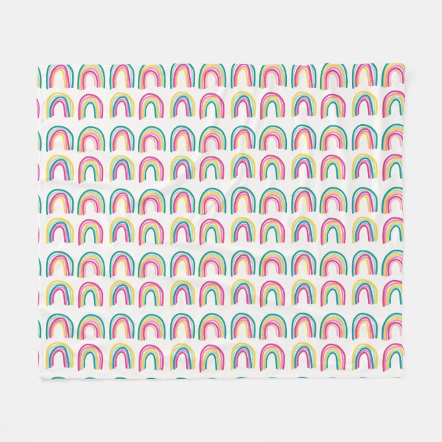 Rainbows Fleece Blanket (Front (Horizontal))