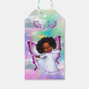 Rainbows, Fluffy clouds & Butterfly Baby Girls Gift Tags