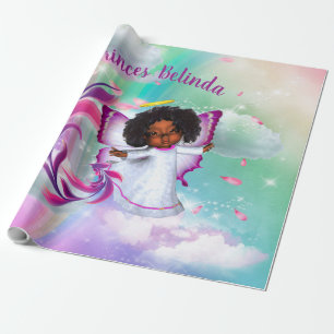 Rainbows, Fluffy clouds, Stars Baby Shower Wrapping Paper