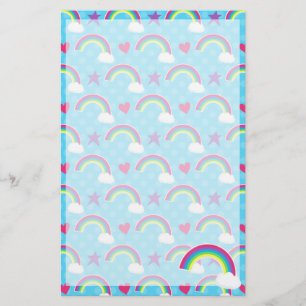 Rainbows, Hearts & Stars Stationery