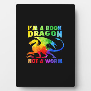 Rainbows I'm A Book Dragons Not A Worm LGBT Gay Pr Plaque