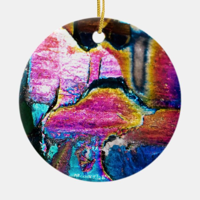 Rainbows of Stone  Ceramic Tree Decoration (Front)