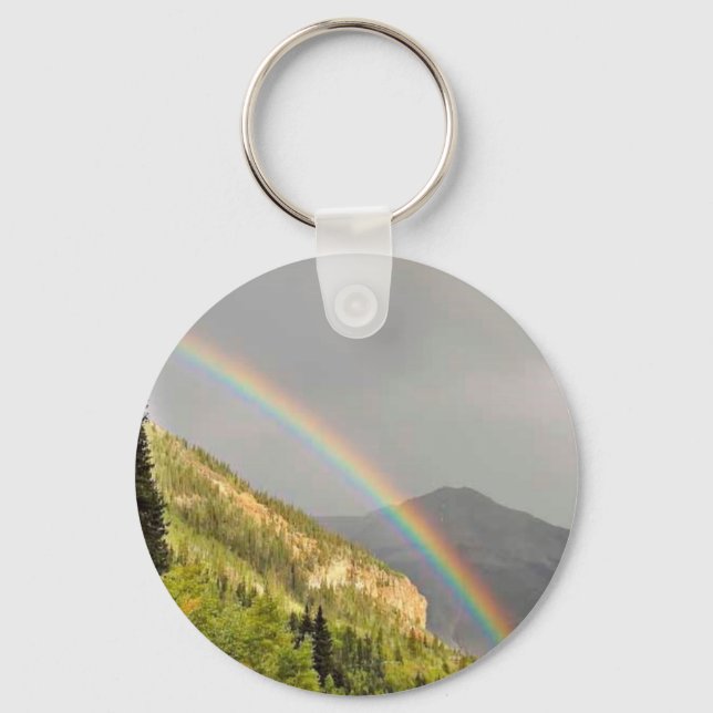 Rainbows on east side of Red Mountain Pass Key Ring (Front)