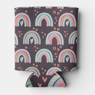 Rainbows & Raindrops: Scandinavian Seamless Can Cooler