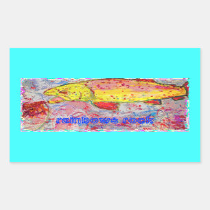 rainbows rock rectangular sticker