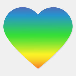Rainbows! Show Your Love! Heart Sticker